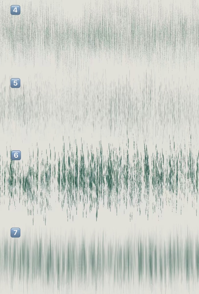 Procreateのライン効果の高密度 ブラシ12本