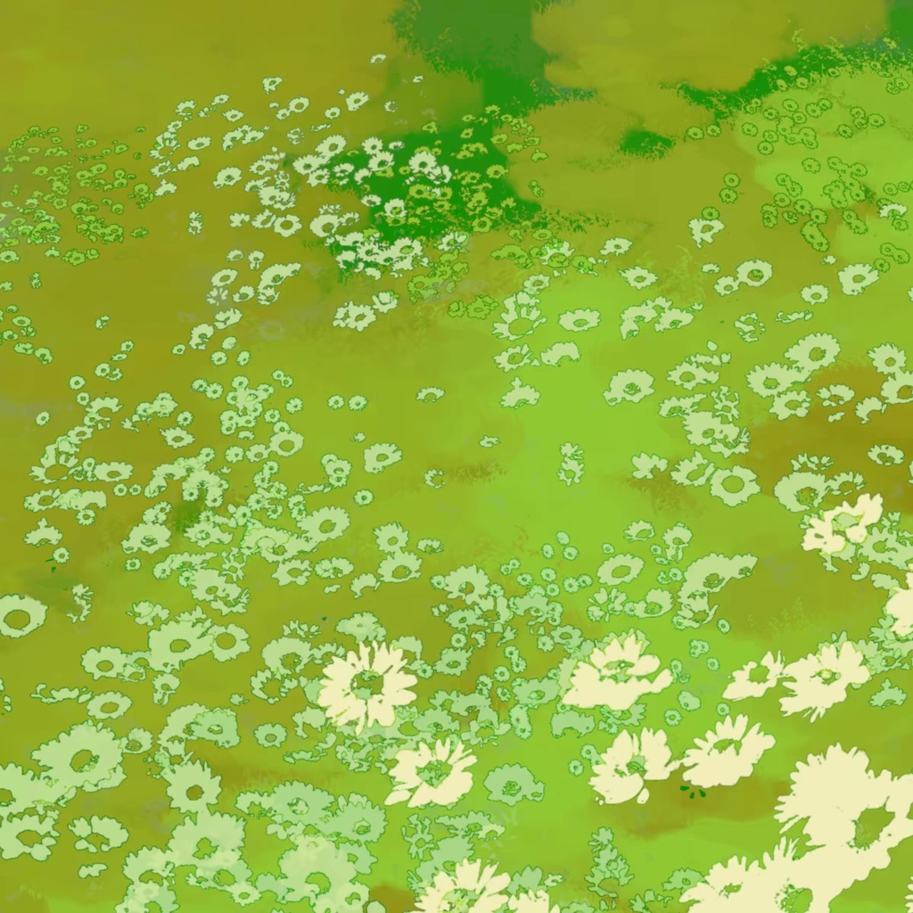 Procreateの花と草木2色 ブラシ 12本