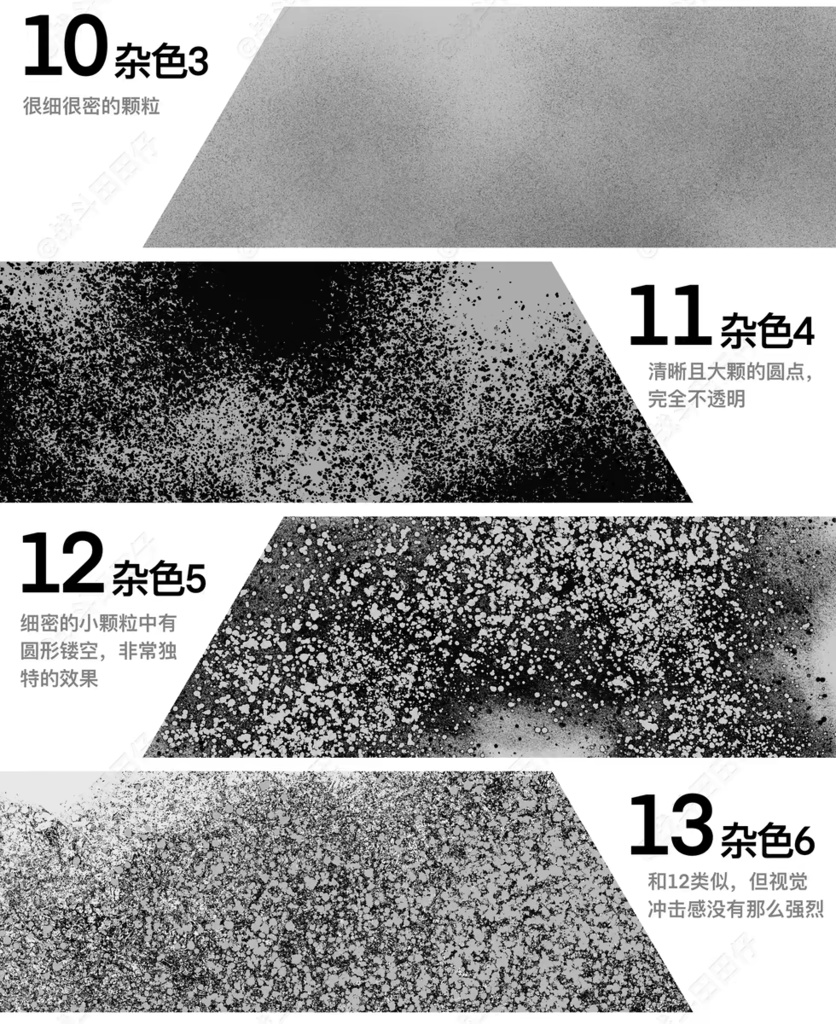 Procreateのテクスチャ ブラシ 36本