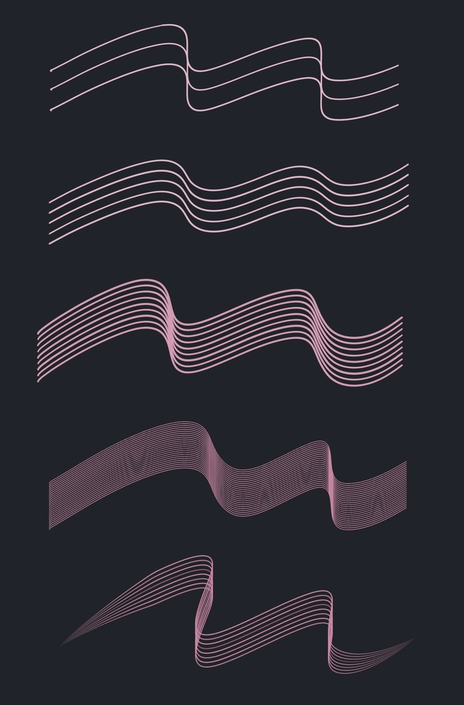 Procreateの線画ブラシ 20本