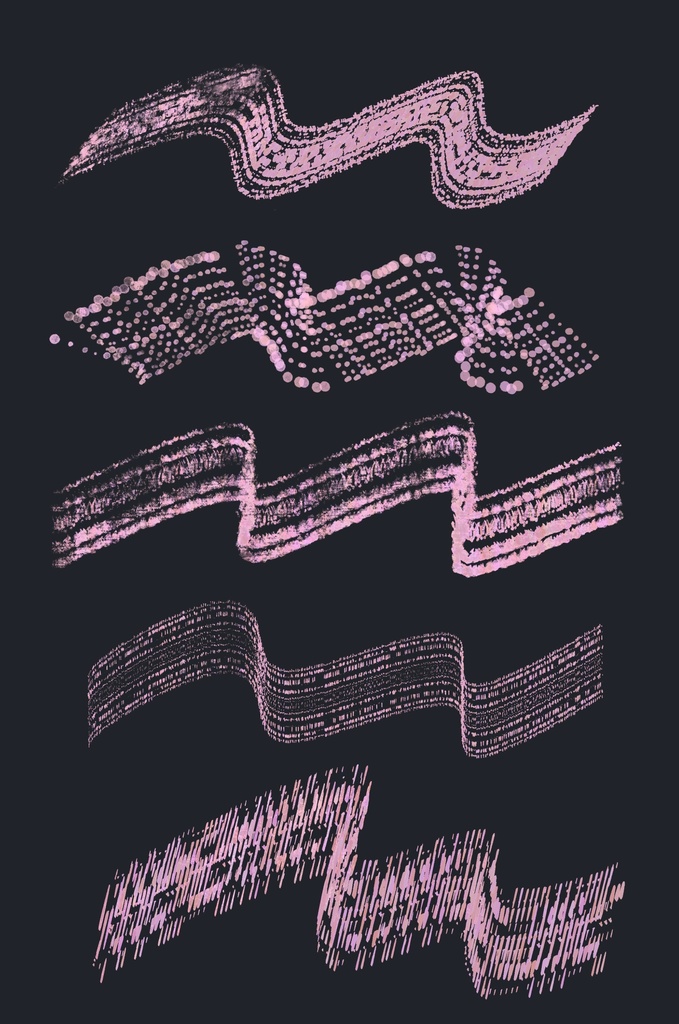 Procreateの線画ブラシ 20本