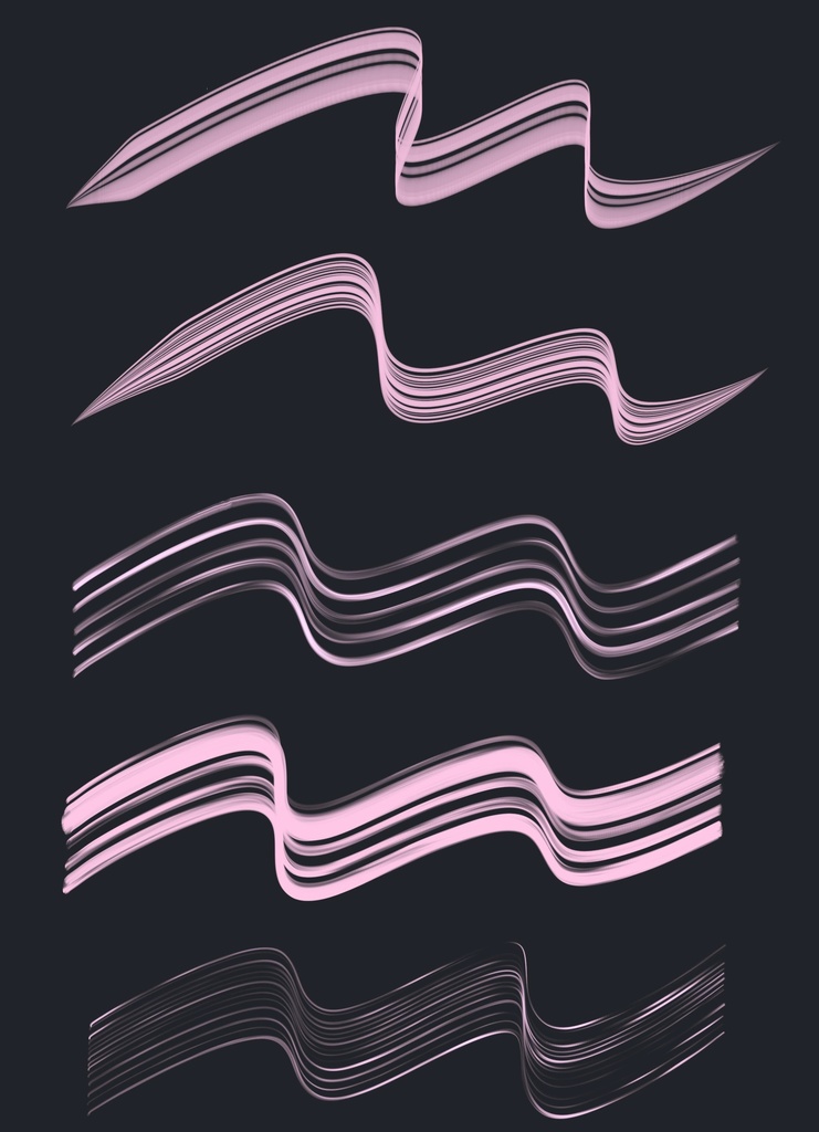 Procreateの線画ブラシ 20本