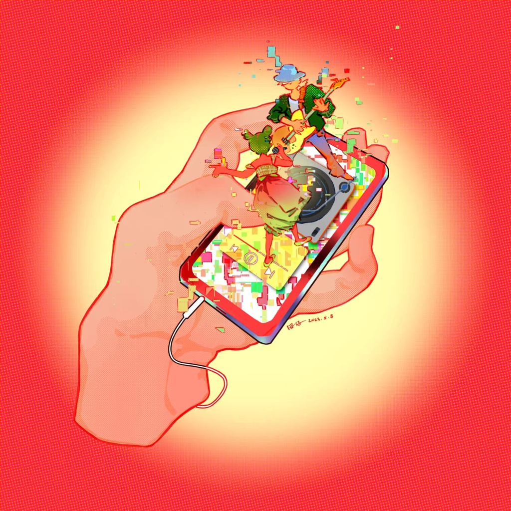 Procreateのピクセルの光沢のある破片ブラシ 16本