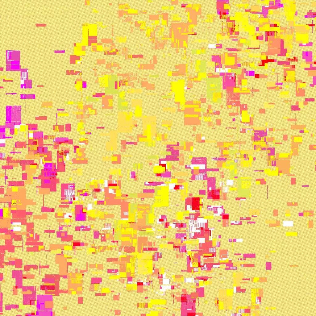 Procreateのピクセルの光沢のある破片ブラシ 16本