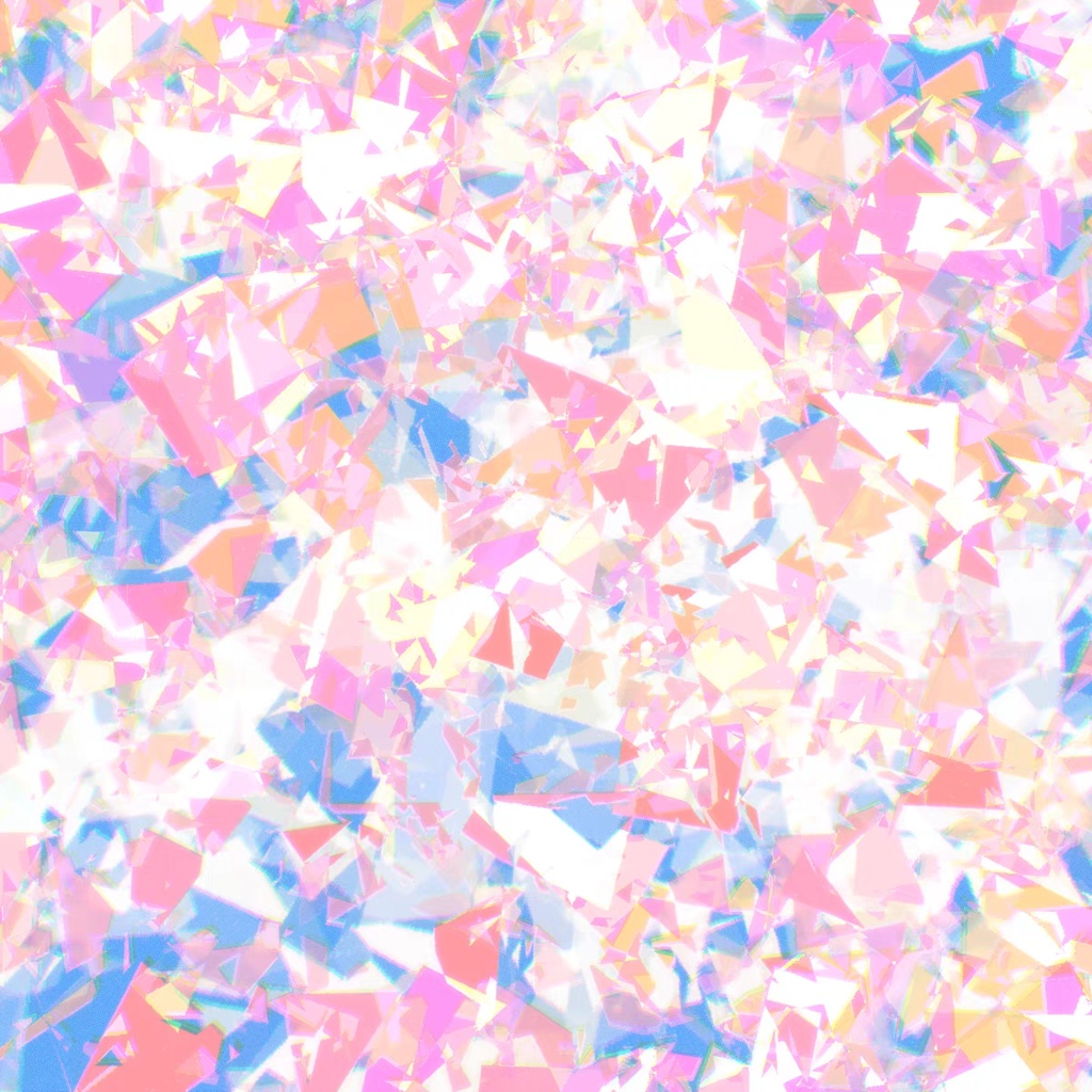 Procreateのピクセルの光沢のある破片ブラシ 16本