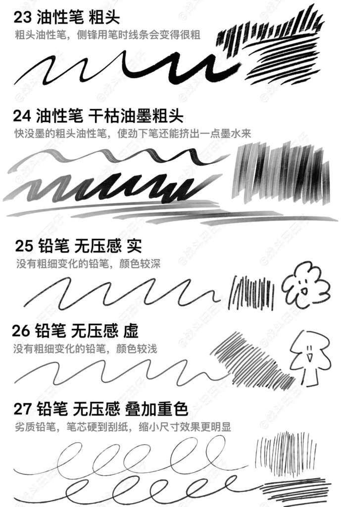 Procreateの手描きテクスチャブラシ115本