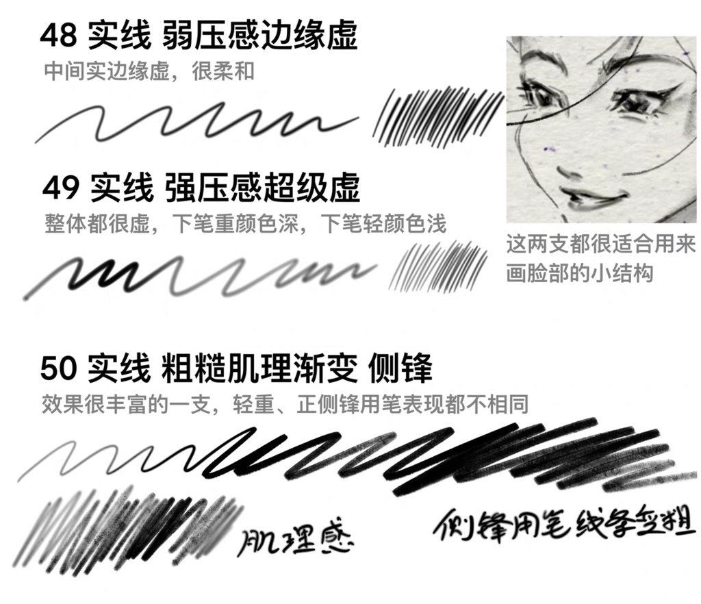 Procreateの手描きテクスチャブラシ115本