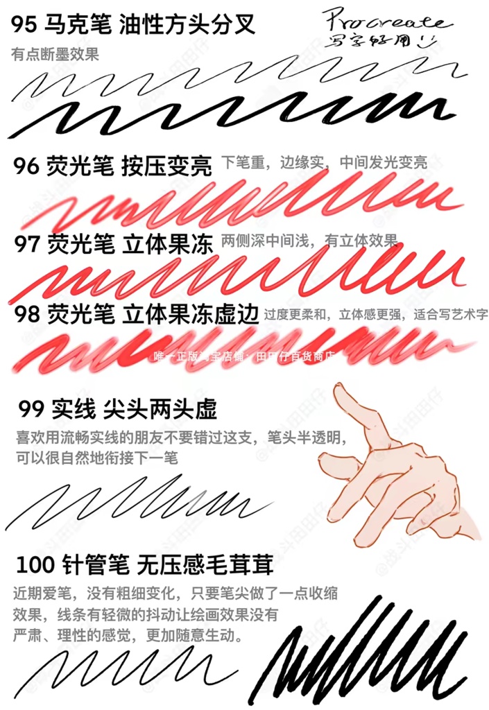 Procreateの手描きテクスチャブラシ115本