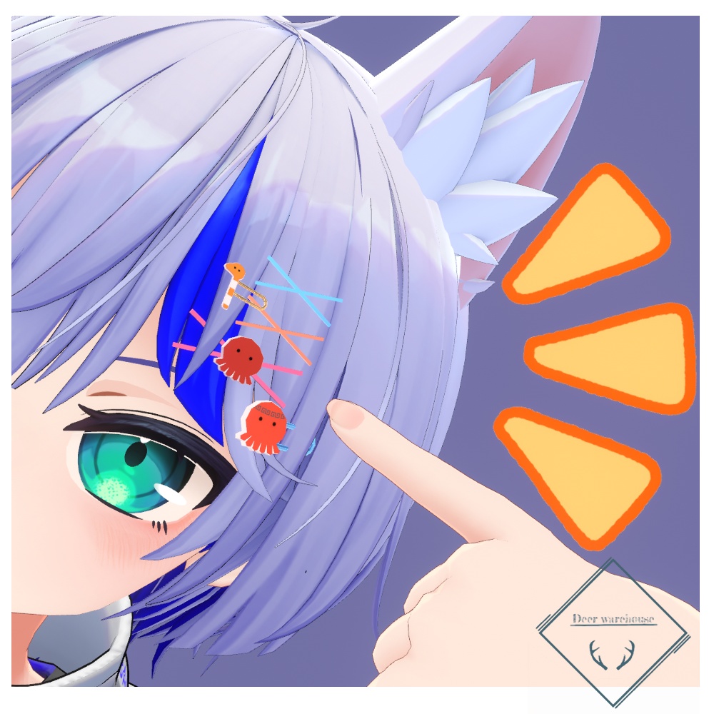 [VRChat]たこピン(チンアナゴ付)【3Dモデル】 缩略图 5