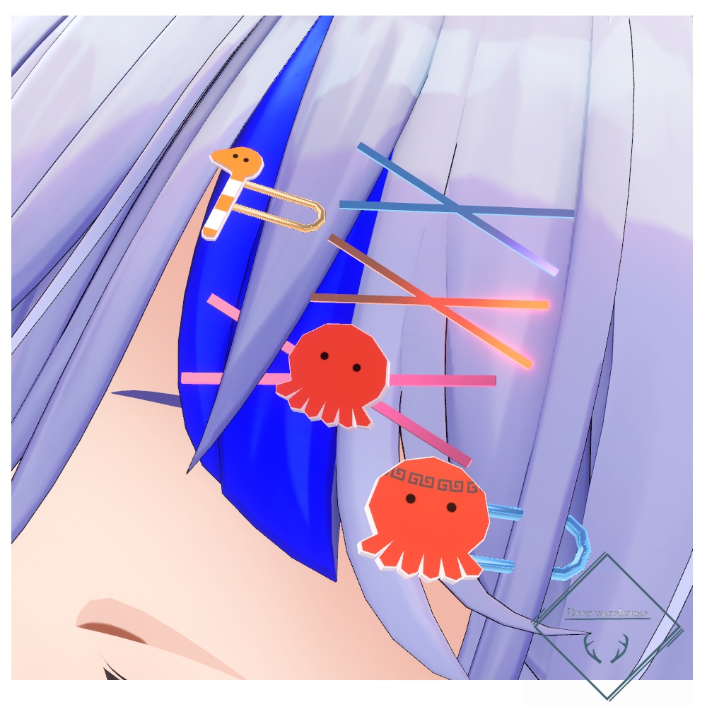 [VRChat]たこピン(チンアナゴ付)【3Dモデル】 缩略图 2