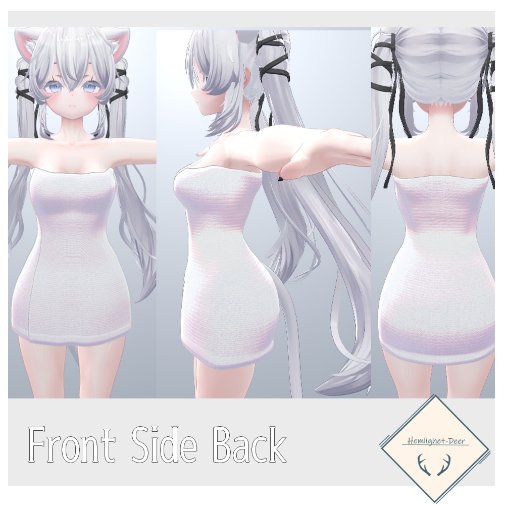 [VRChat]シェイプキー付_温泉タオル(3種類)_[対応:3アバタ]【3Dモデル】 缩略图 14
