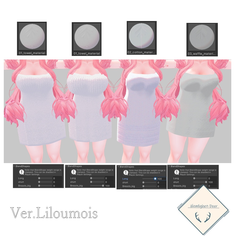 [VRChat]シェイプキー付_温泉タオル(3種類)_[対応:3アバタ]【3Dモデル】 缩略图 11