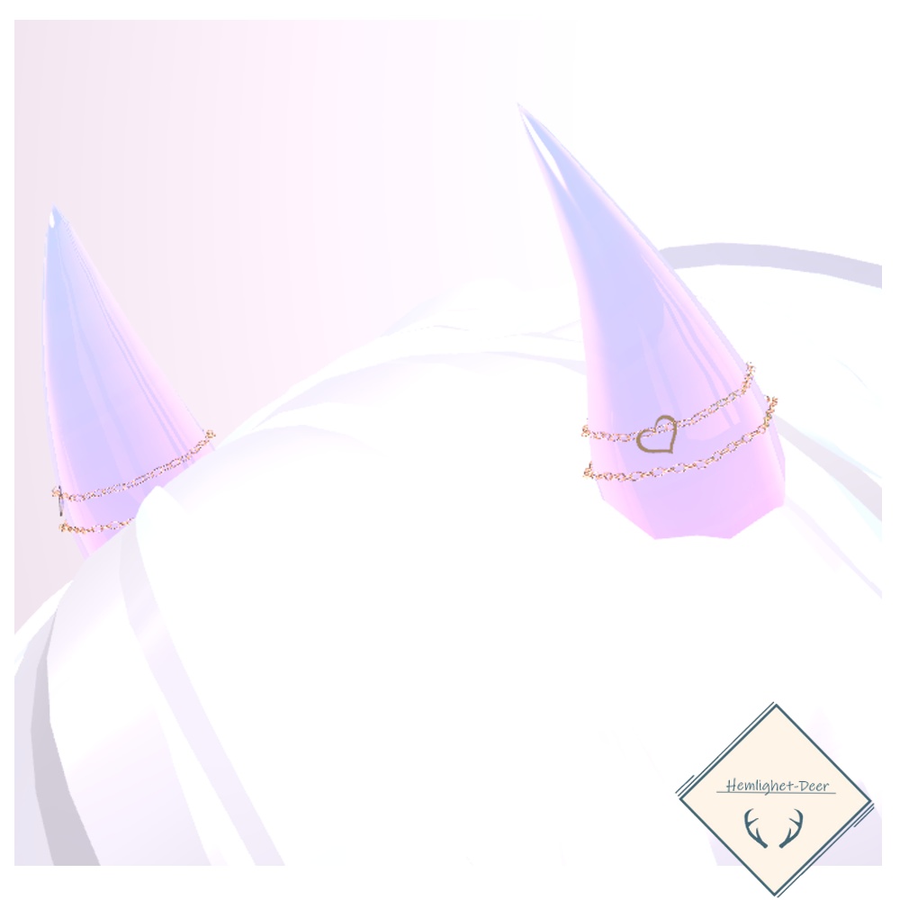 [VRChat] 悪魔っ子のツノ/Short Horn 3Dモデル】 缩略图 3