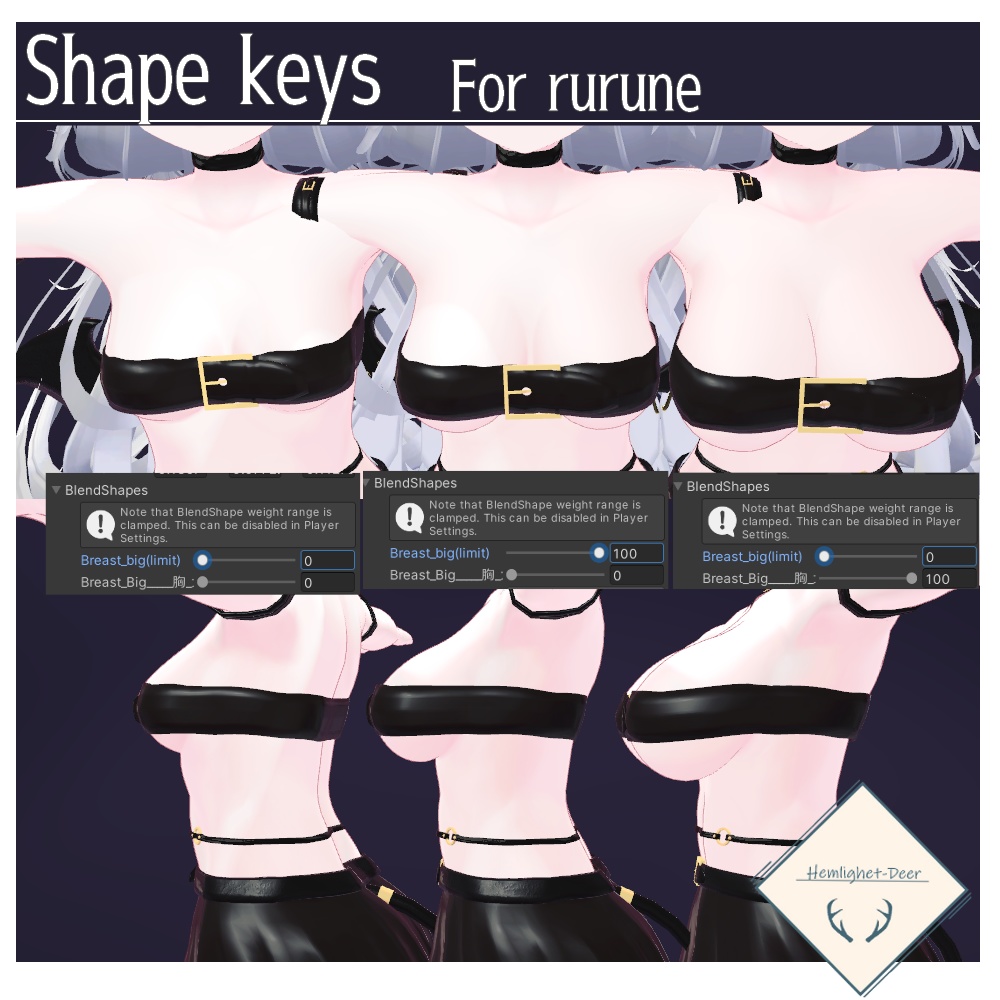 [VRChat] SuccubusDevil for (2アバタ)/シェイプキー付【3Dモデル】 缩略图 10