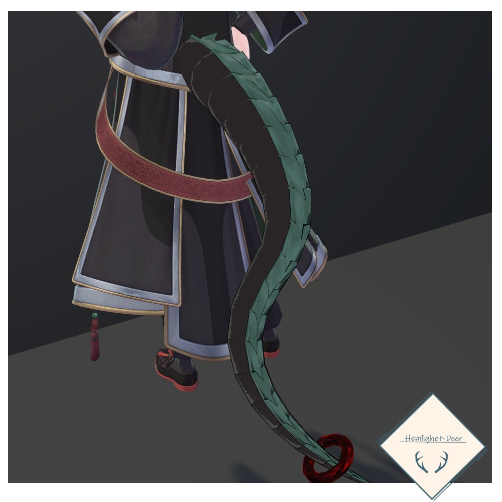 [VRChat] 龍化(角2種＋尻尾) for墨惺【3Dモデル】 缩略图 6