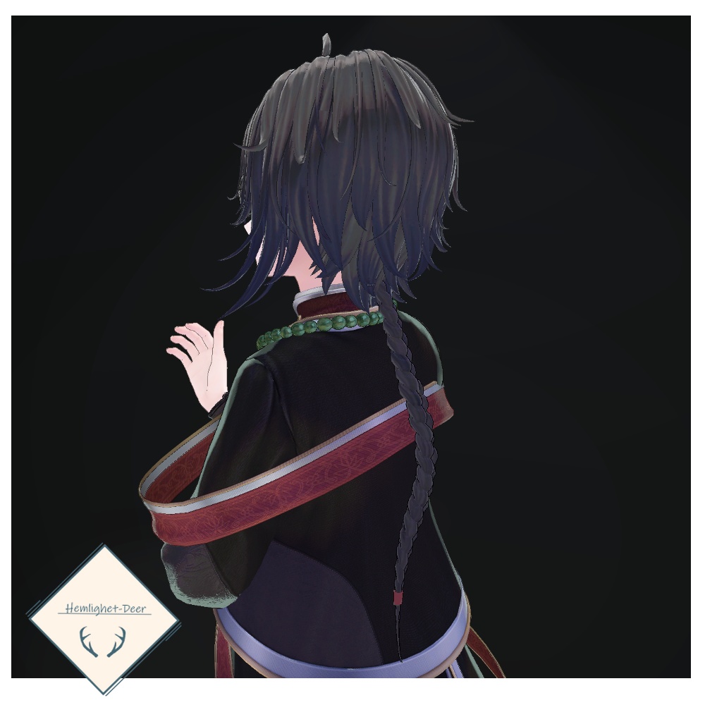 [VRChat]3点シンプル眼鏡,マスク,エクステ for 墨惺【3Dモデル】 缩略图 2