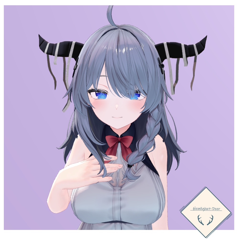 [VRChat] ツノ(対応:5アバタ)_どっかの紐ひっかけてきちゃった系【3Dモデル】 缩略图 2