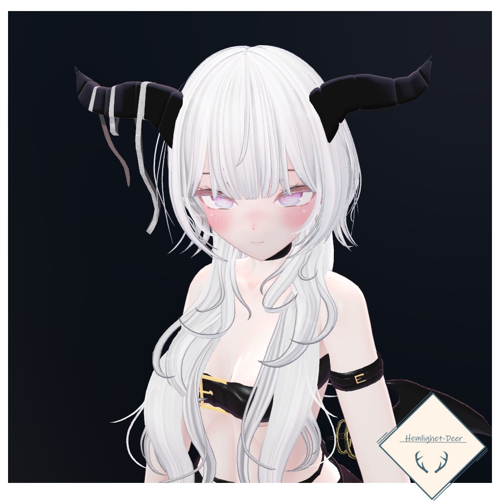 [VRChat] ツノ(対応:5アバタ)_どっかの紐ひっかけてきちゃった系【3Dモデル】 缩略图 5