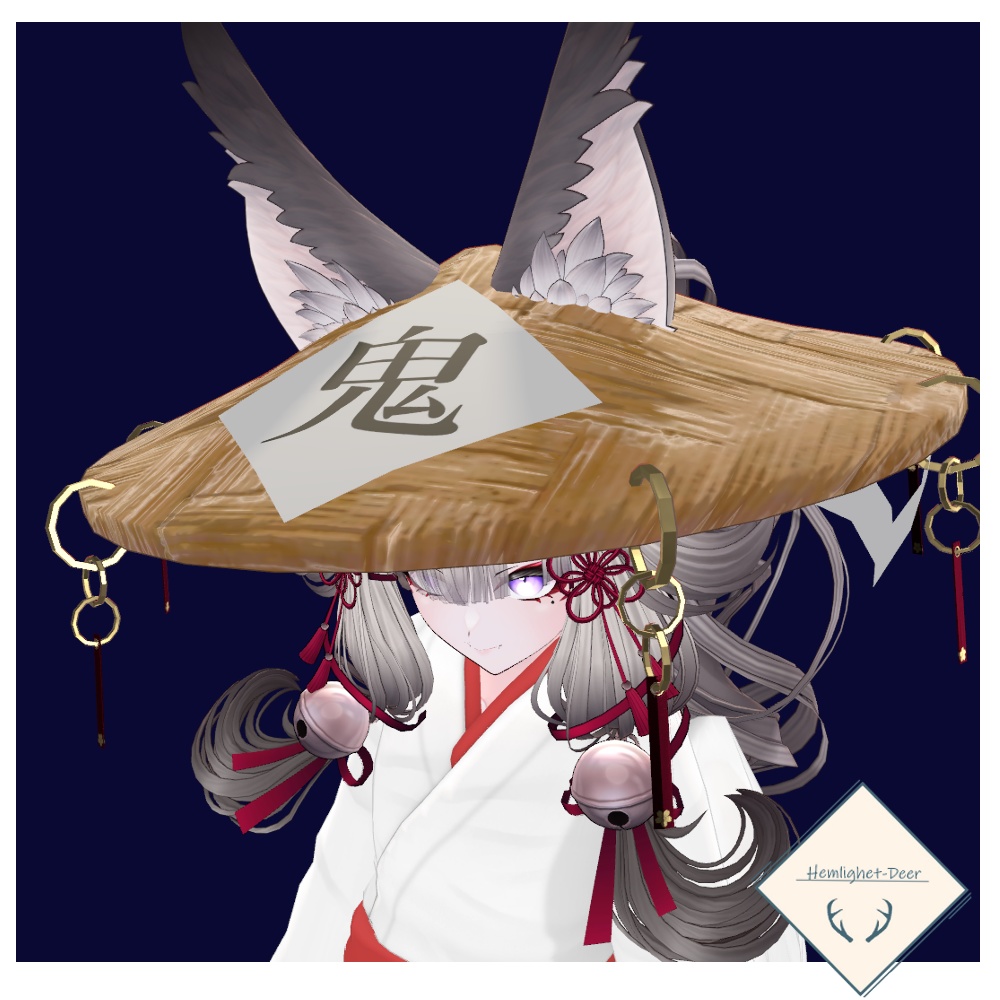 [VRChat]  和風笠 【3Dモデル】 缩略图 2