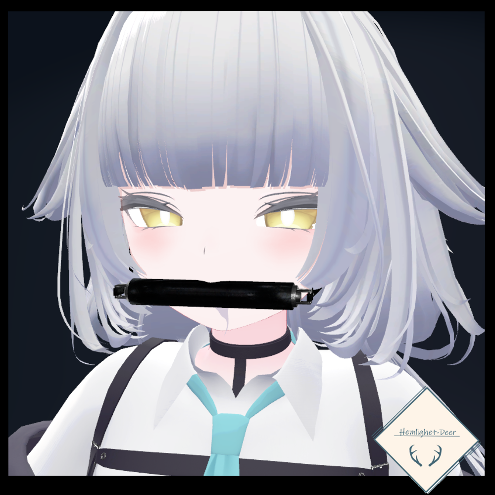 [VRChat] Just 口枷_夜中のテンション(2アバタ対応)【3Dモデル】 - Hemlighet-Deer - BOOTH