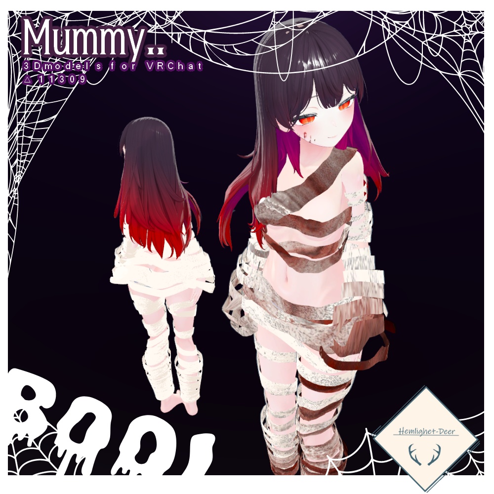 ※セール※【Hallowe'en限定】[VRChat] Mummy..(3Avatart対応/MA可)【3Dモデル】