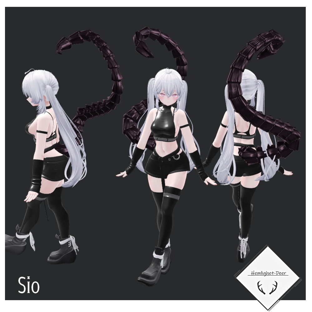 [VRChat] Scorpion Tail (対応: 5アバター)【3Dモデル】 缩略图 3