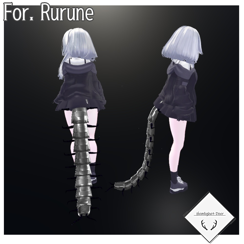 [VRChat] Centipede Tail  (対応: 5アバター)【3Dモデル】 缩略图 7