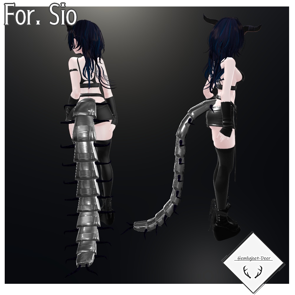 [VRChat] Centipede Tail  (対応: 5アバター)【3Dモデル】 缩略图 5
