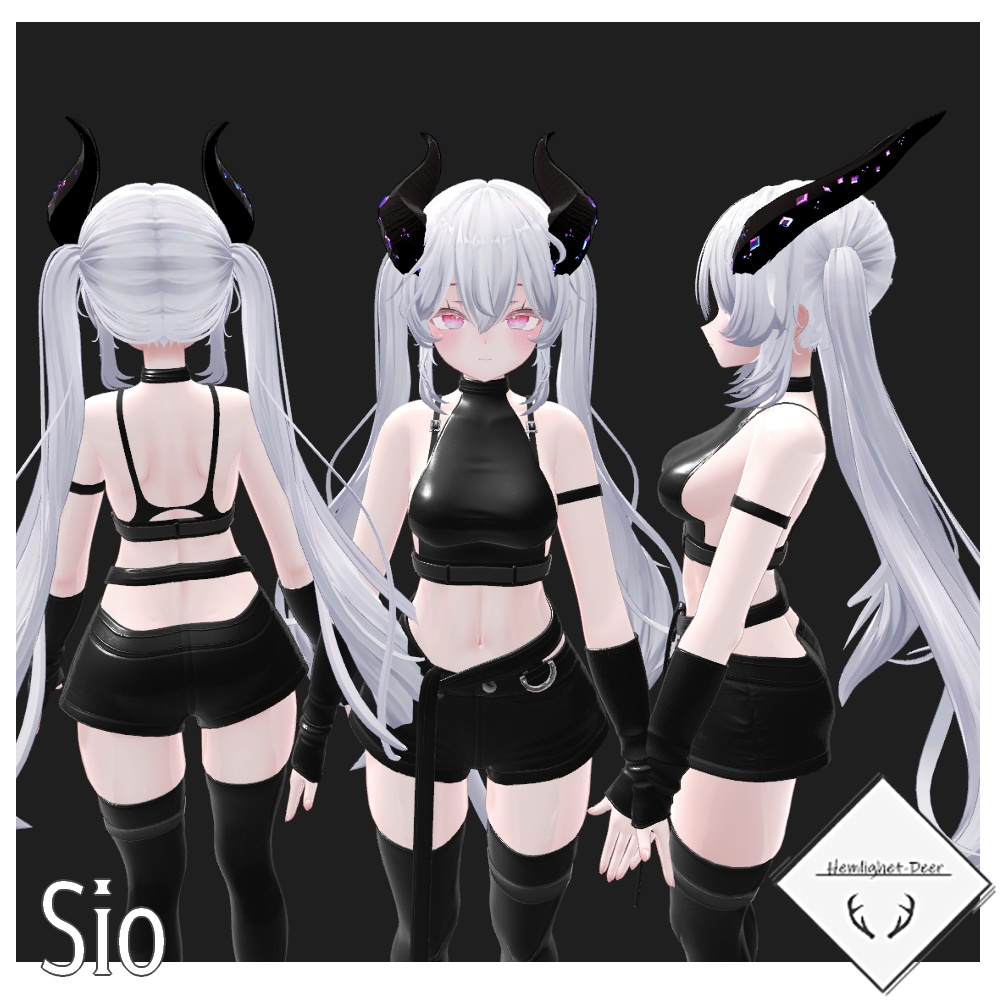 [VRChat] Horn Smycken/ ツノ (対応: 5アバター)【3Dモデル】 缩略图 10