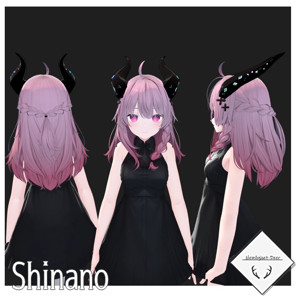 [VRChat] Horn Smycken/ ツノ (対応: 5アバター)【3Dモデル】 缩略图 11