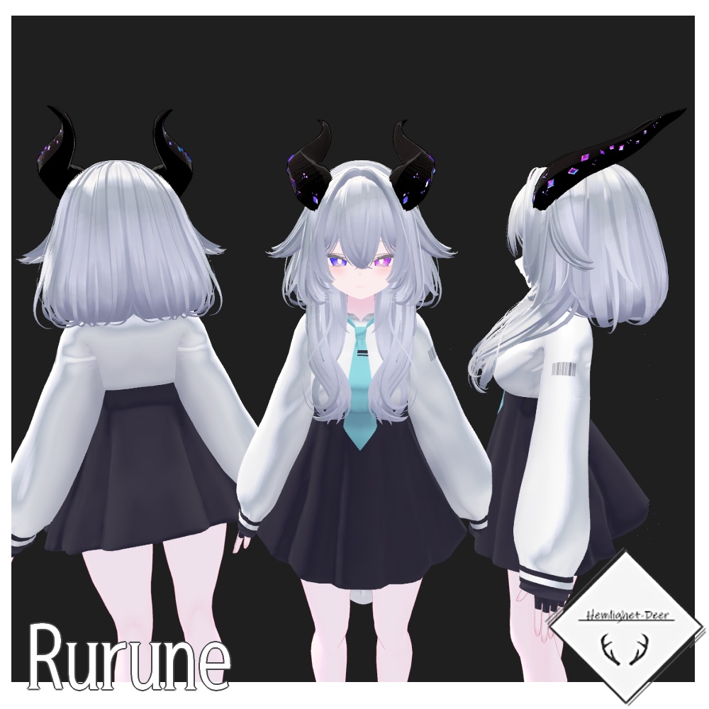 [VRChat] Horn Smycken/ ツノ (対応: 5アバター)【3Dモデル】 缩略图 12