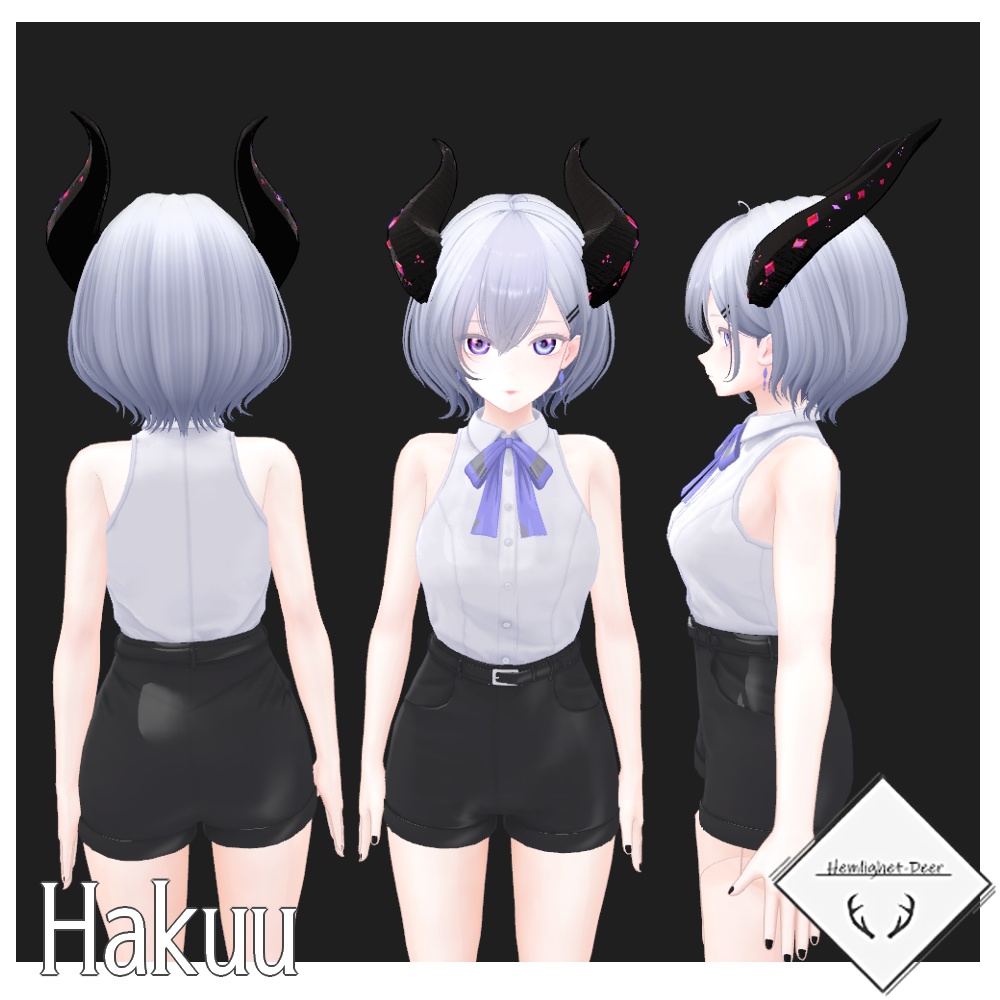 [VRChat] Horn Smycken/ ツノ (対応: 5アバター)【3Dモデル】 缩略图 14