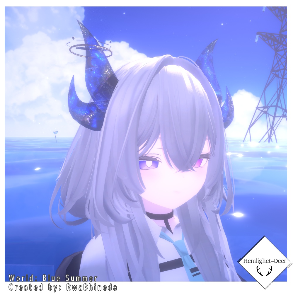 [VRChat] 星屑の ツノ/シェイプキー付 (対応: 5アバター)【3Dモデル】 缩略图 2