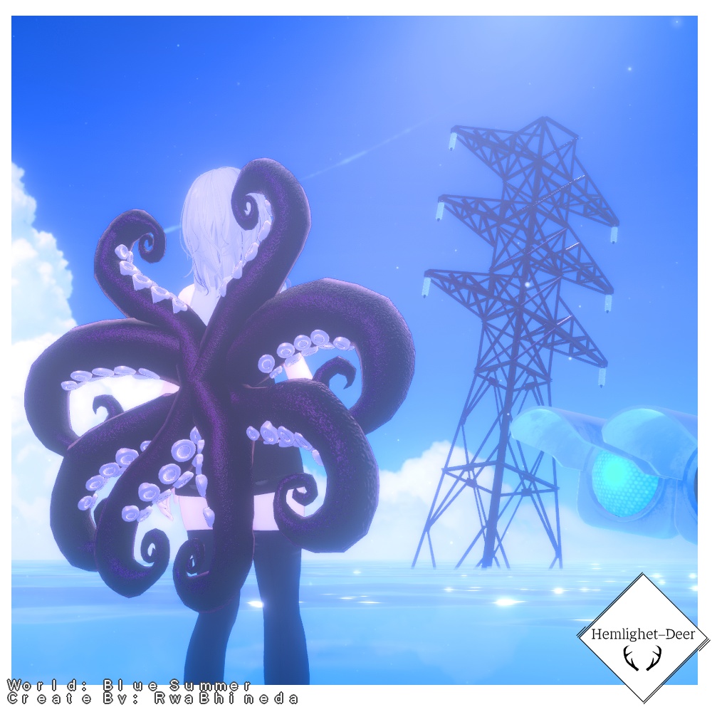 [VRChat] 蛸 /シェイプキー,アニメーション付)【3Dモデル】 缩略图 3