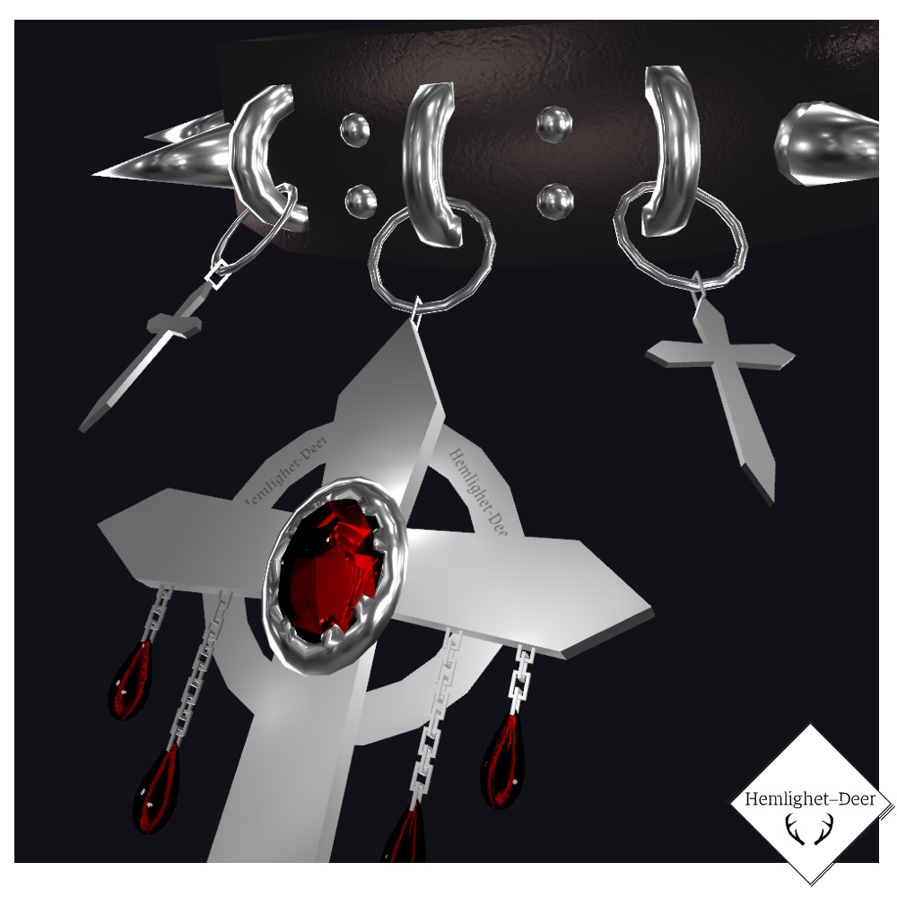 [VRChat] Collar Spik(Choker) 【3Dモデル】 缩略图 6
