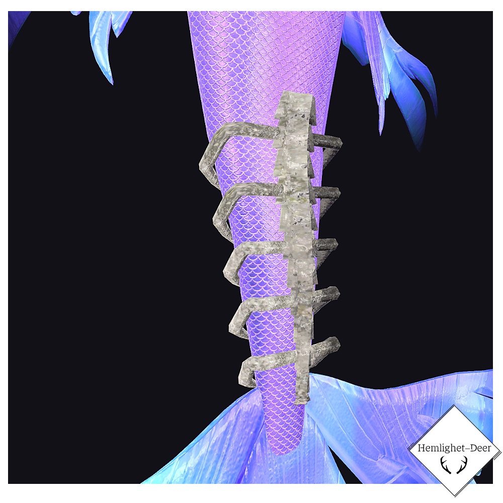 [VRChat] 骨装飾の人魚 (対応:8アバター)【3Dモデル】 缩略图 3