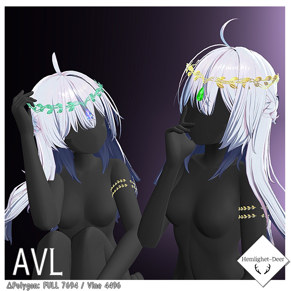 [VRChat] Alv (シェイプキー/PBあり/HEAD accessory)【3Dモデル】