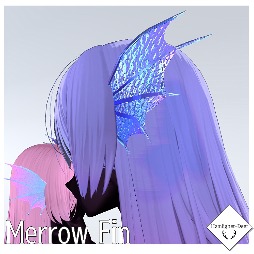 [VRChat] Merrow FIN_Shapekey付ヒレ耳_MA対応済【3Dモデル】