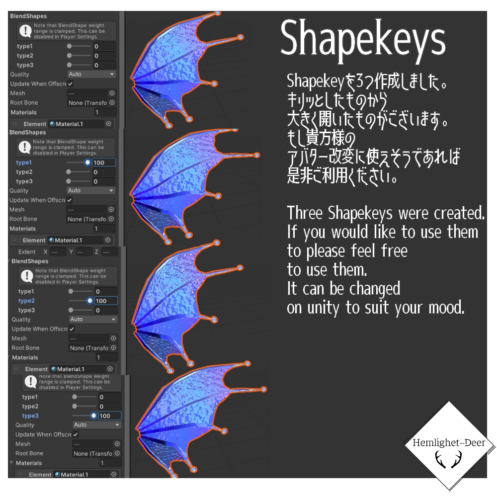 [VRChat] Merrow FIN_Shapekey付ヒレ耳_MA対応済【3Dモデル】 缩略图 4