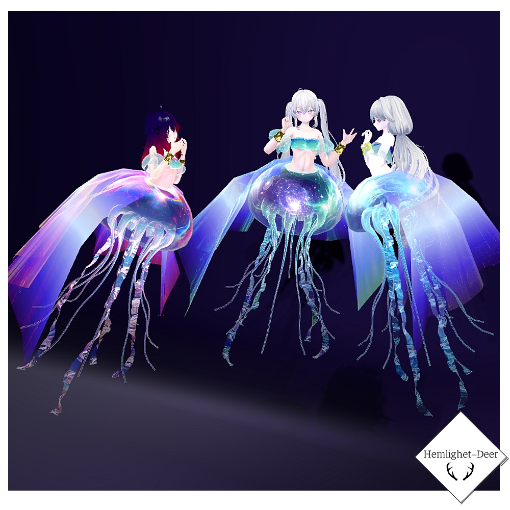 [VRChat] 海月 (アバター:3対応) 【3Dモデル】 缩略图 5