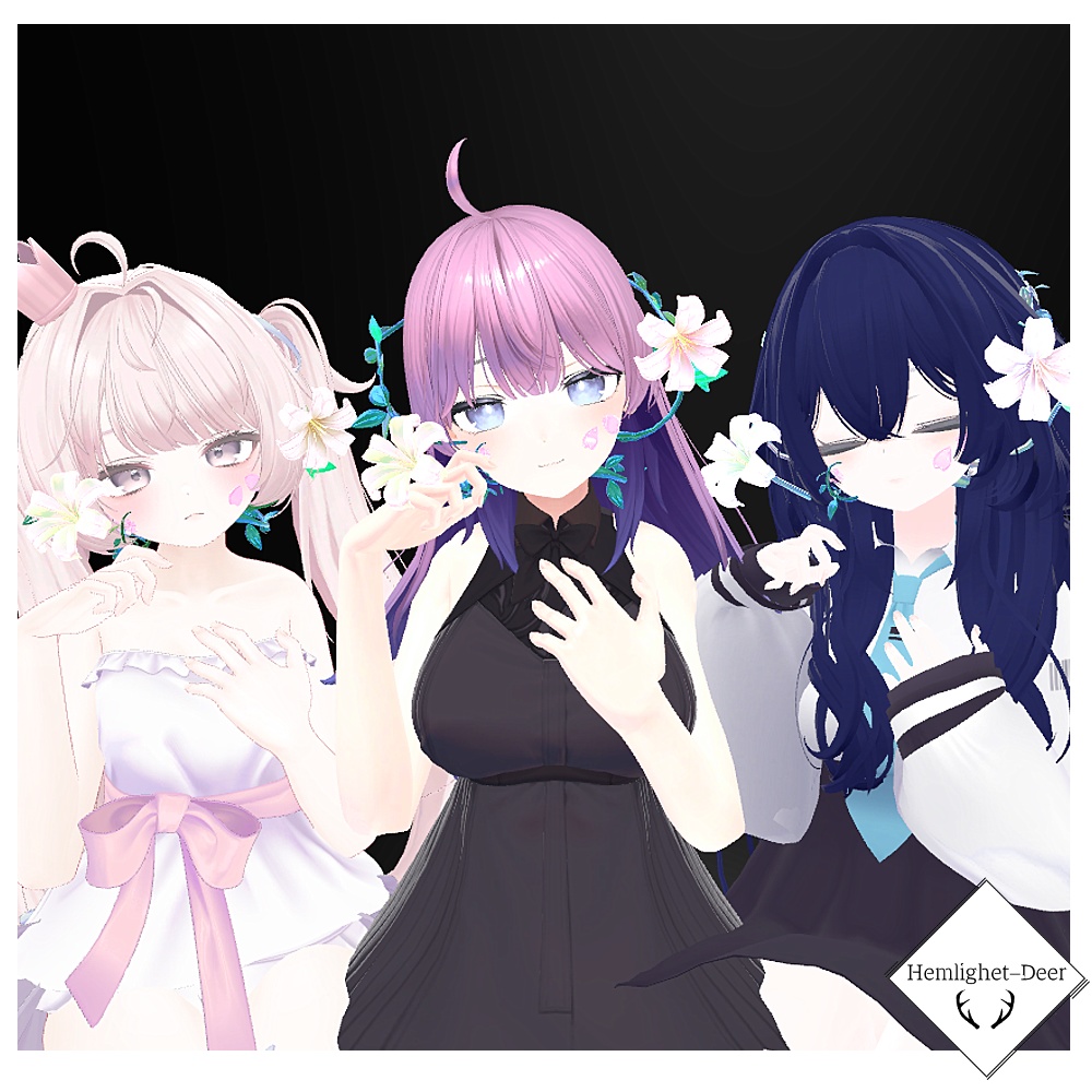 [VRChat] Dryad  (4色/HEAD Accessory)【3Dモデル】 缩略图 6
