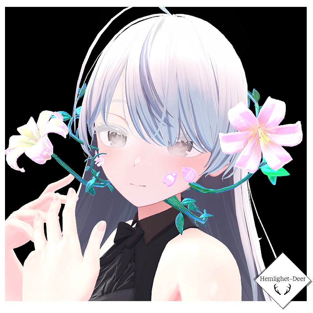 [VRChat] Dryad  (4色/HEAD Accessory)【3Dモデル】 缩略图 3