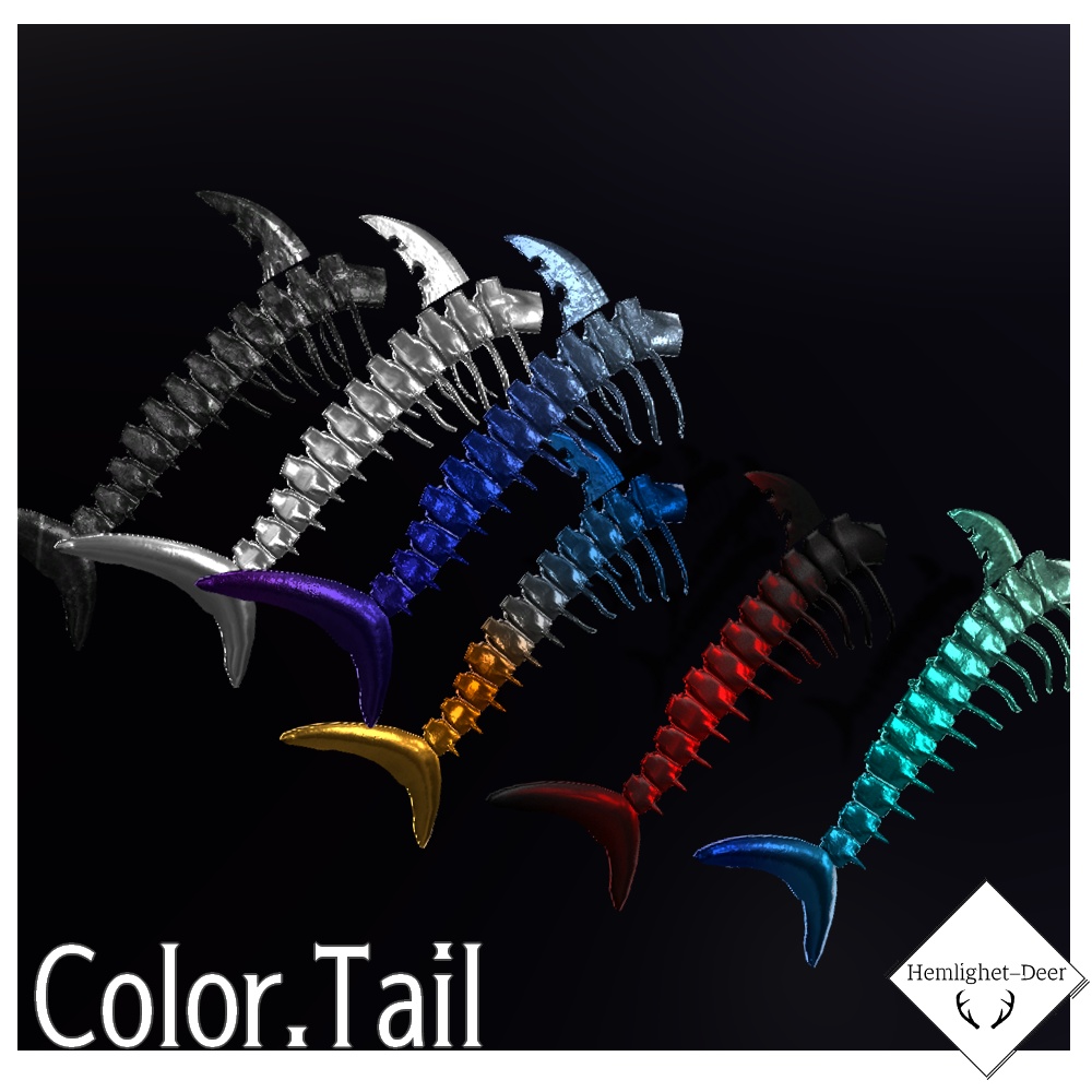 [VRChat] Cetaceans (6色/2種 Accessory)【3Dモデル】 缩略图 4