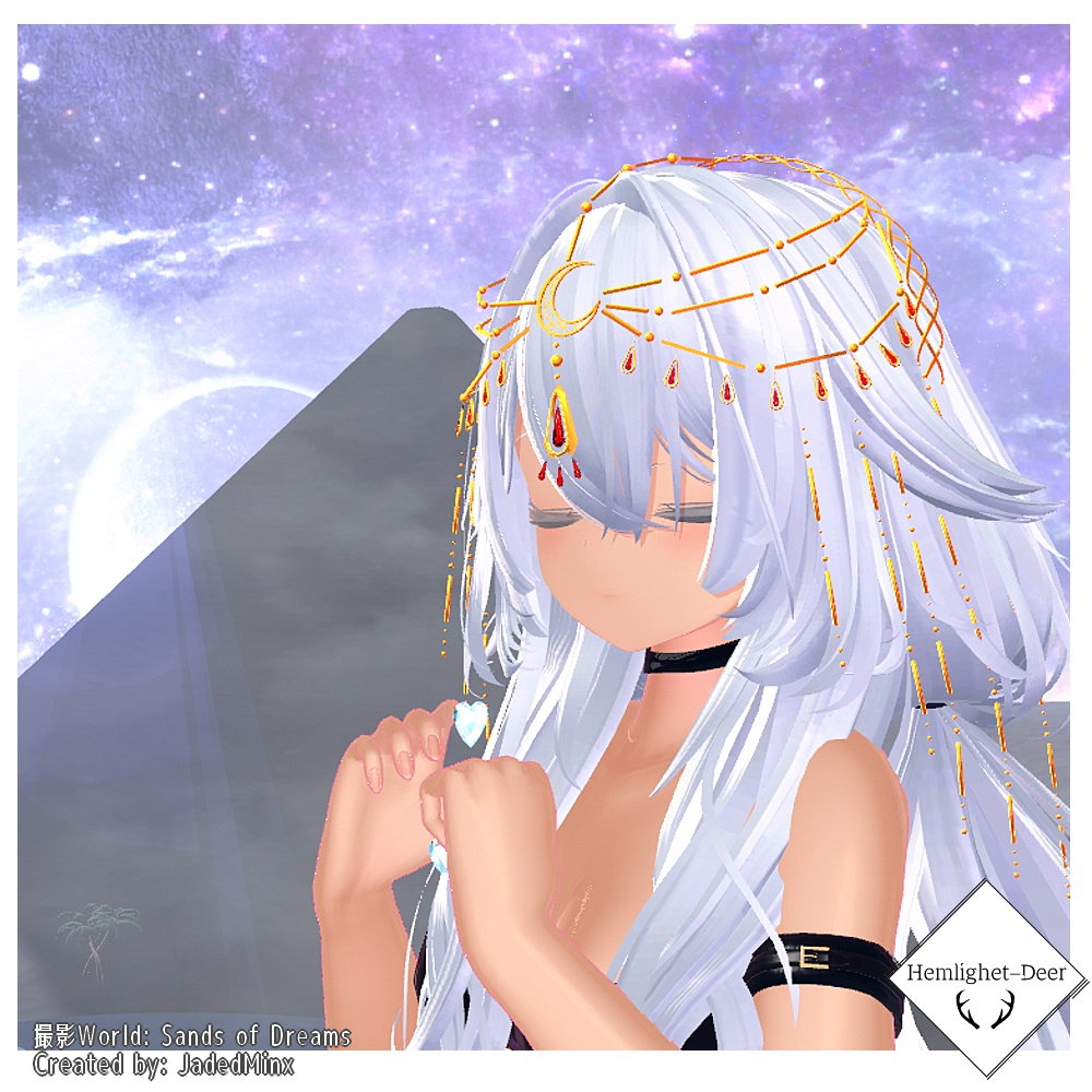 [VRChat] Qamar (HEAD Accessory)【3Dモデル】 缩略图 3