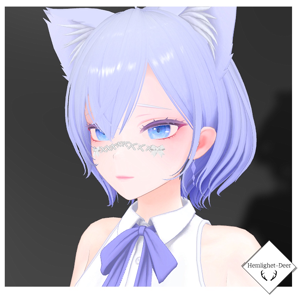 [VRChat]Halloween.FaceRibbon(Shapekey付/対応:10Avatar)【3Dモデル】 缩略图 4