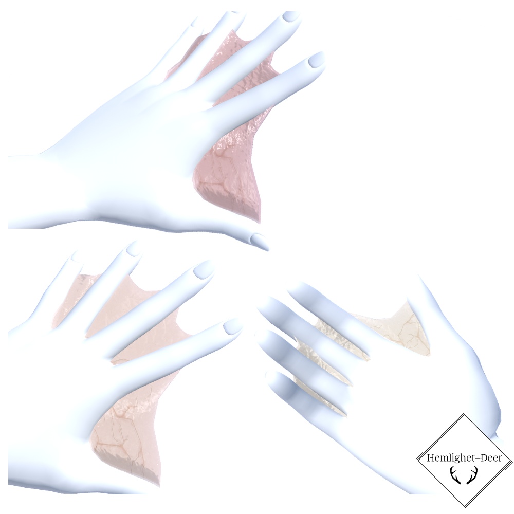 [VRChat] Havfrue (水かき/手の膜) (アバタ:3対応) 【3Dモデル】 缩略图 4