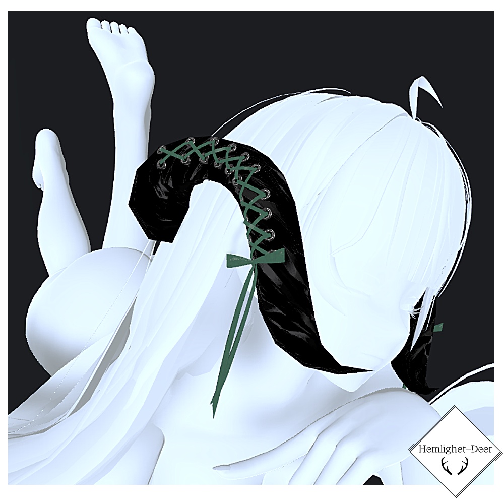 [VRChat]デートの日のツノ(8色リボン/Shapekey付)【3Dモデル】 缩略图 3