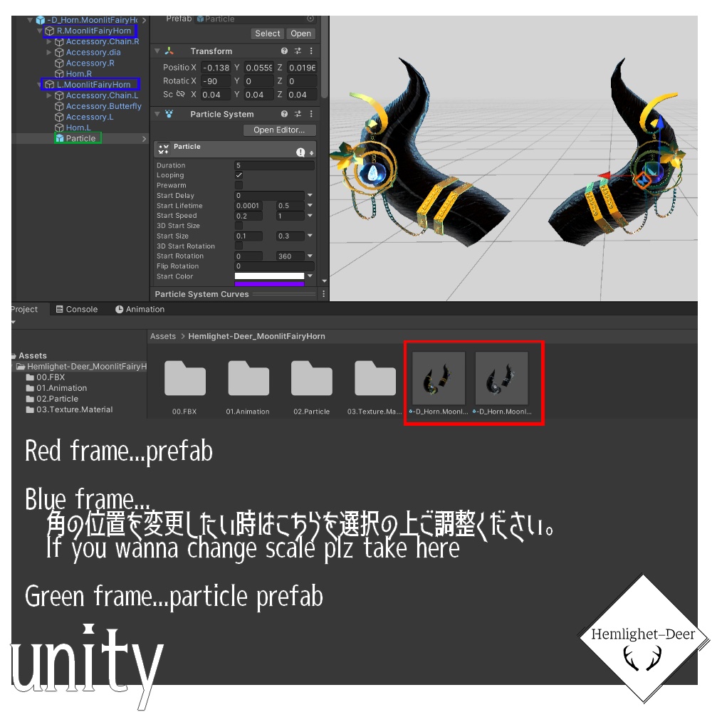 [VRChat]  月下の妖精角 【3Dモデル】 缩略图 6