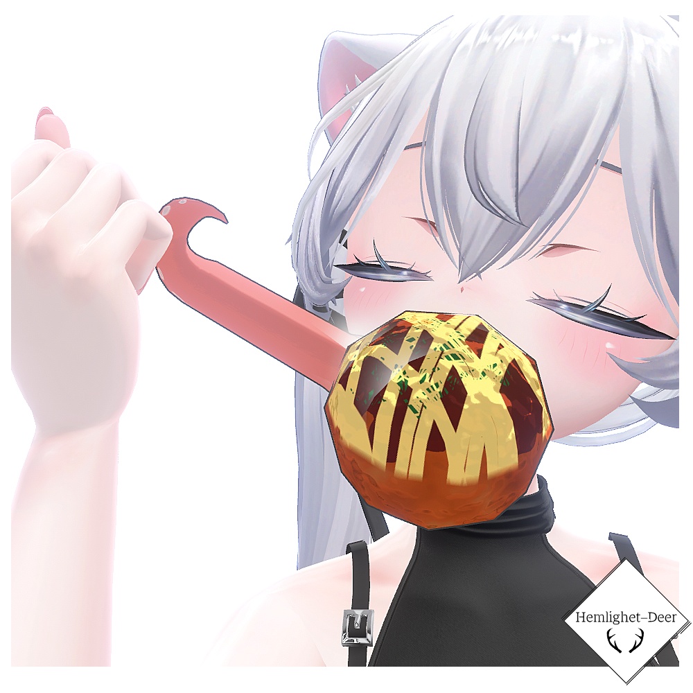 [VRChat] たこ(たこ焼き付(particle込)/Shapekey付)【3Dモデル】 缩略图 3