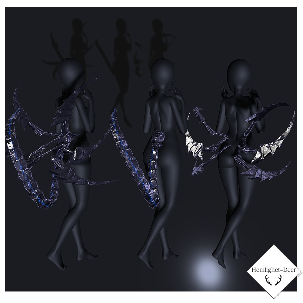 [VRChat] Scorpion.scythe (尻尾装飾品/3ways/MA/Animation,PB)【3Dモデル】 缩略图 2